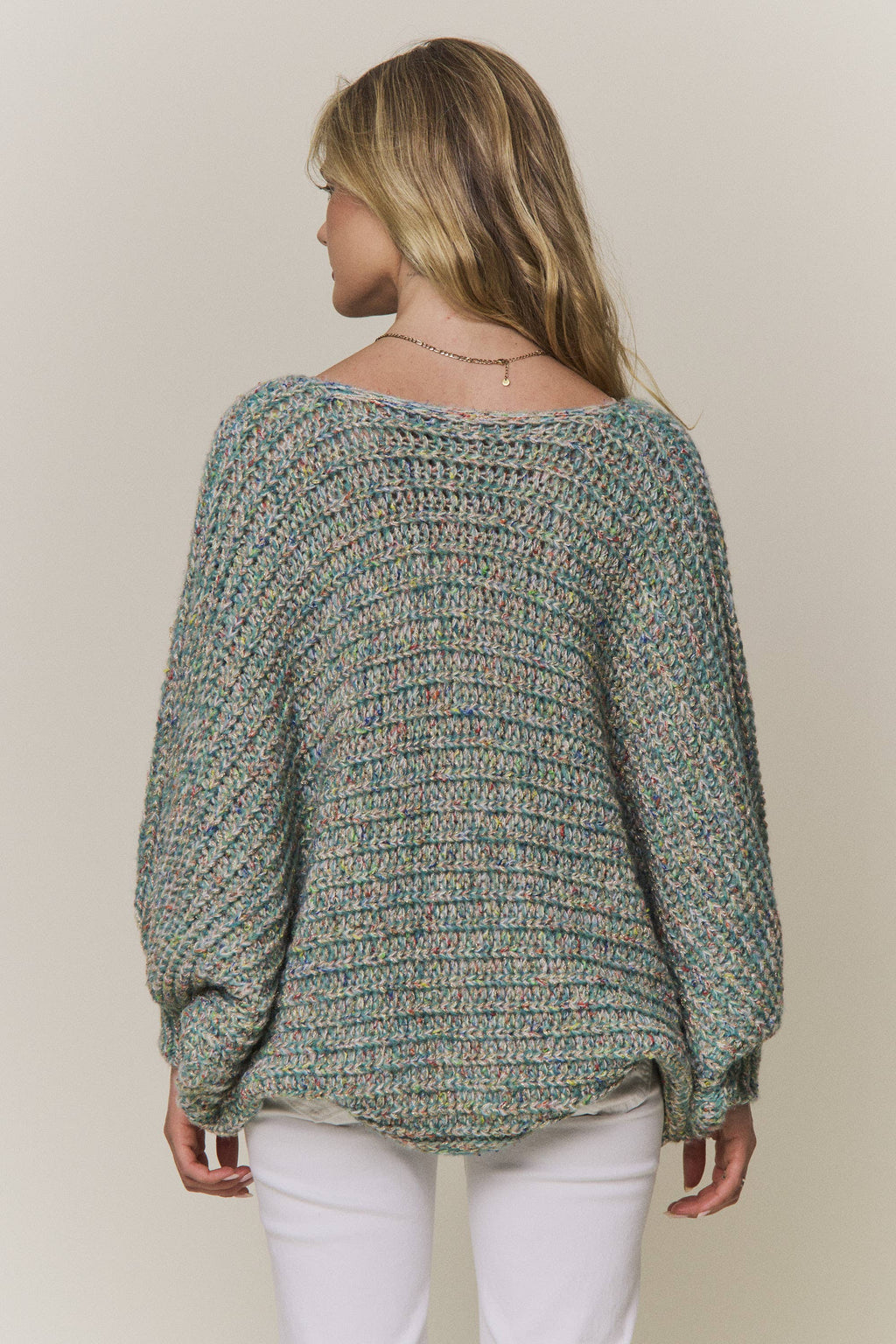 CONVERTIBLE CHUNKY KNIT CINCHED CARDIGAN