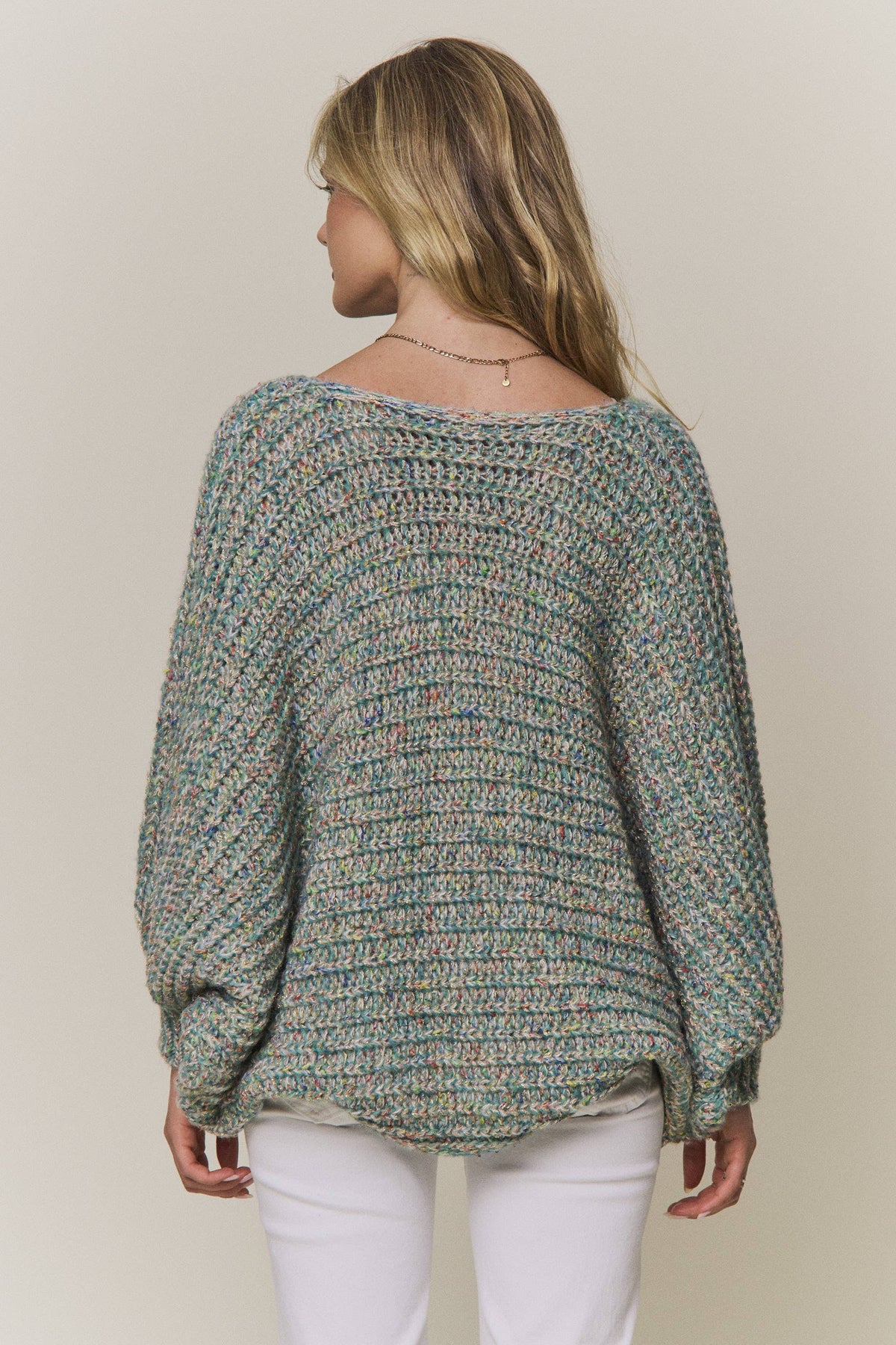 CONVERTIBLE CHUNKY KNIT CINCHED CARDIGAN