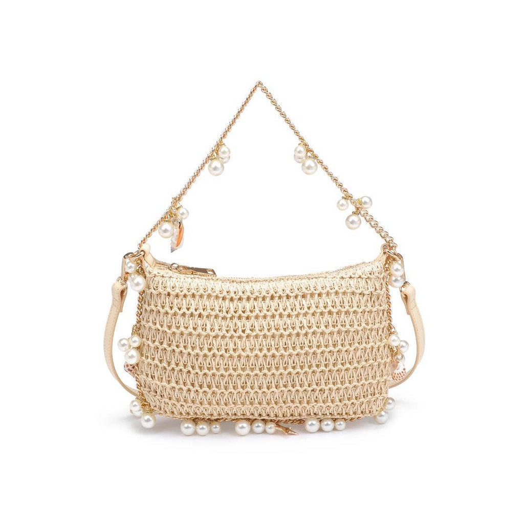 Steph Seasonal Seashell Straw Bag Evening Bag
