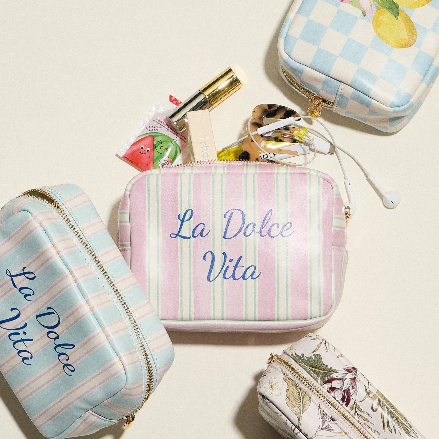 Pink Seashell Print | Cosmetic Pouch