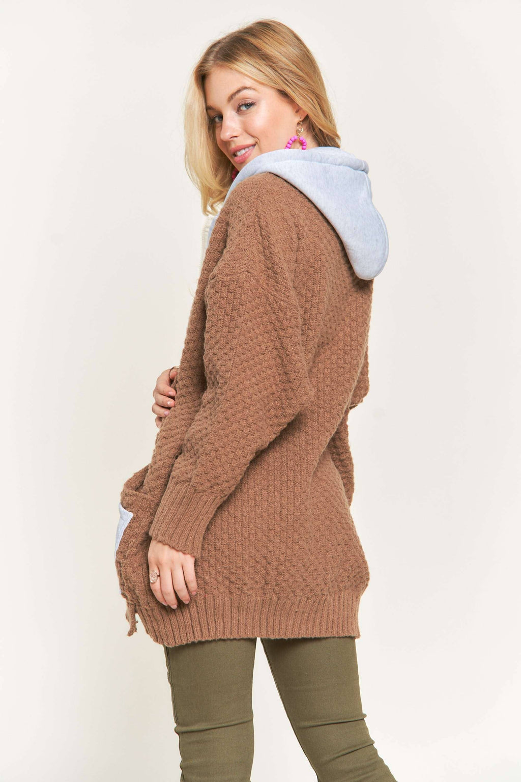 ZIP UP SWEATER HOODIE JACKET