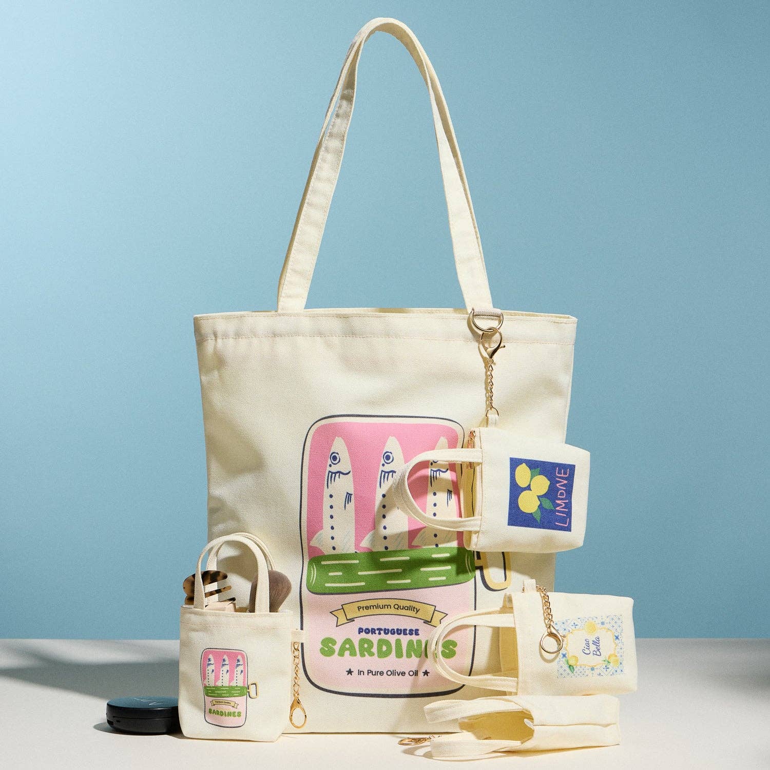 The Beach Club Canvas Tote Bag with Zip Closure | Lightweight Everyday Beach & Travel Tote