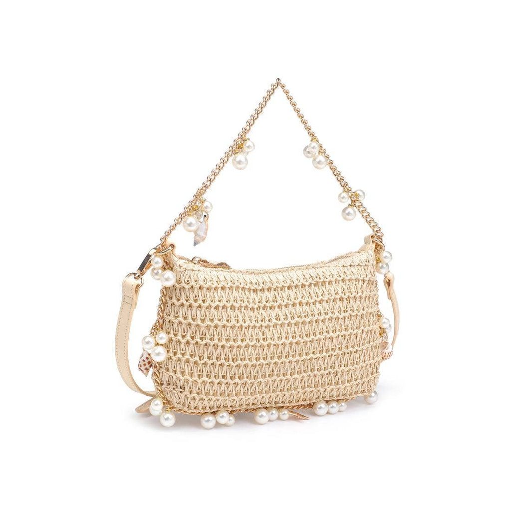 Steph Seasonal Seashell Straw Bag Evening Bag