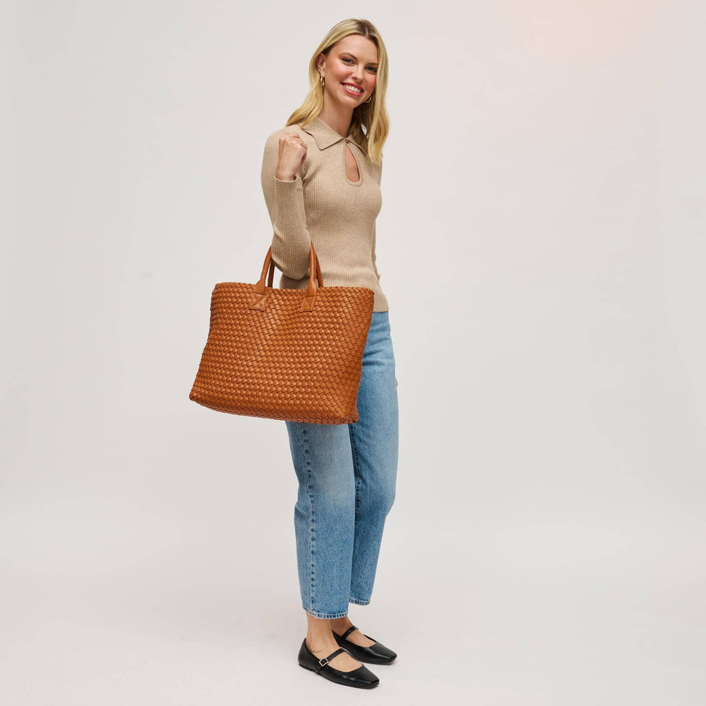 Ithaca Woven Vegan Leather Tote