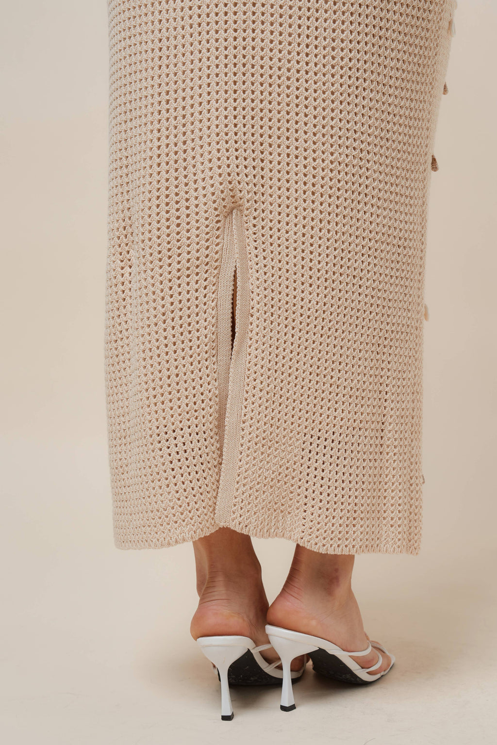 AS2986 Shell embellished knit top & skirt set