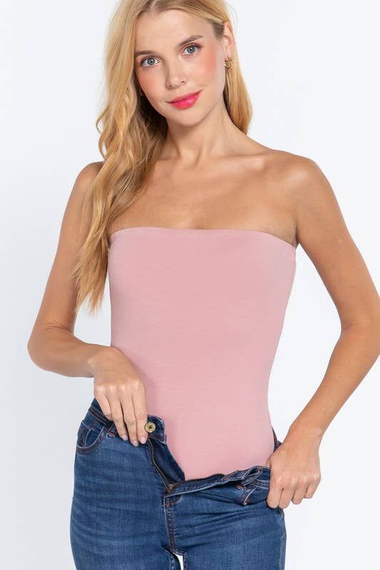 Tube Cotton Spandex Jersey Bodysuit