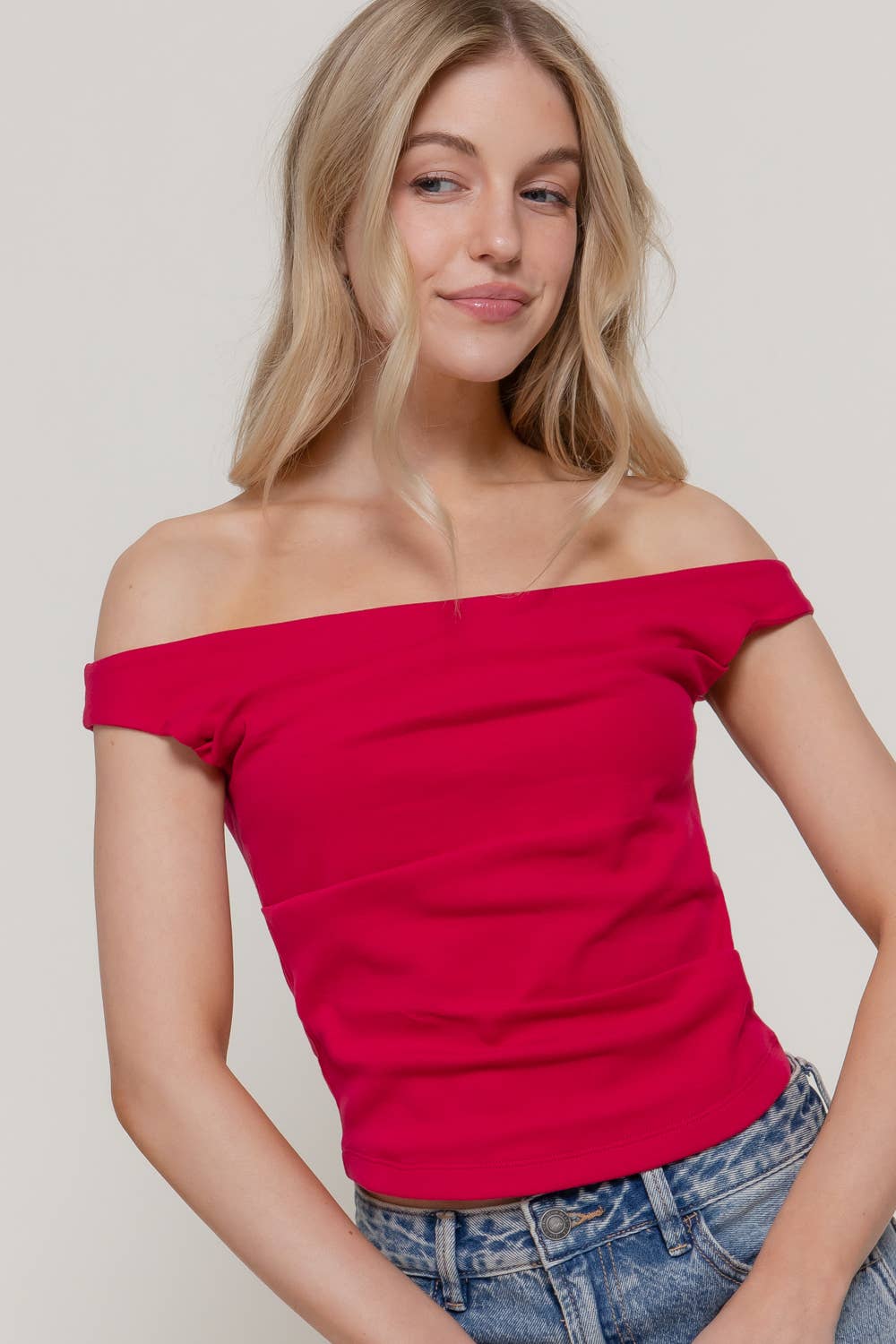 Sleeveless Wide Boat Neck Draped Knit Top