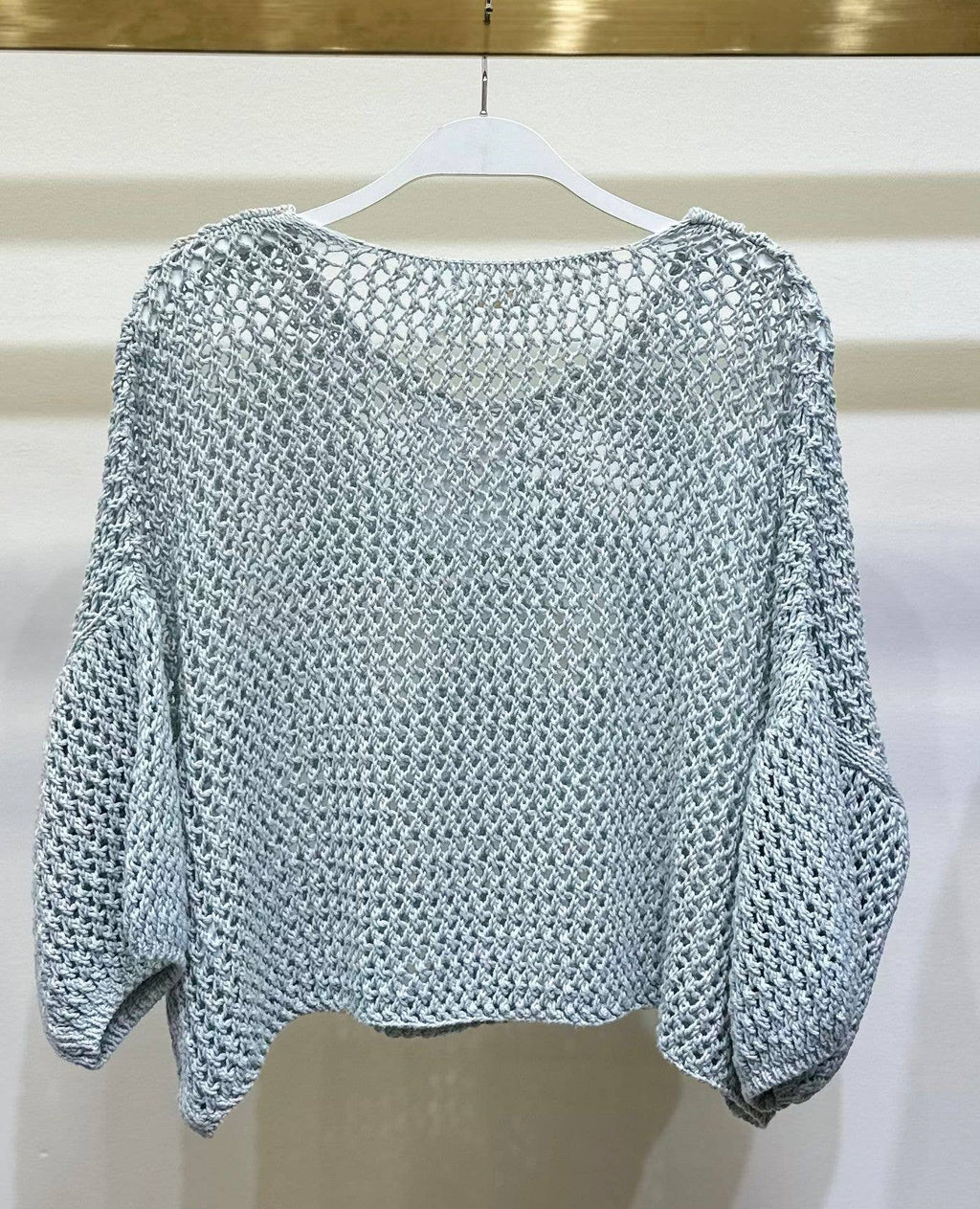 DROP SHOULDER CROCHET V-NECK TUNIC (785/CH785-O/S)