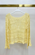 CROCHET LONG SLEEVE TOP (800822-OS)