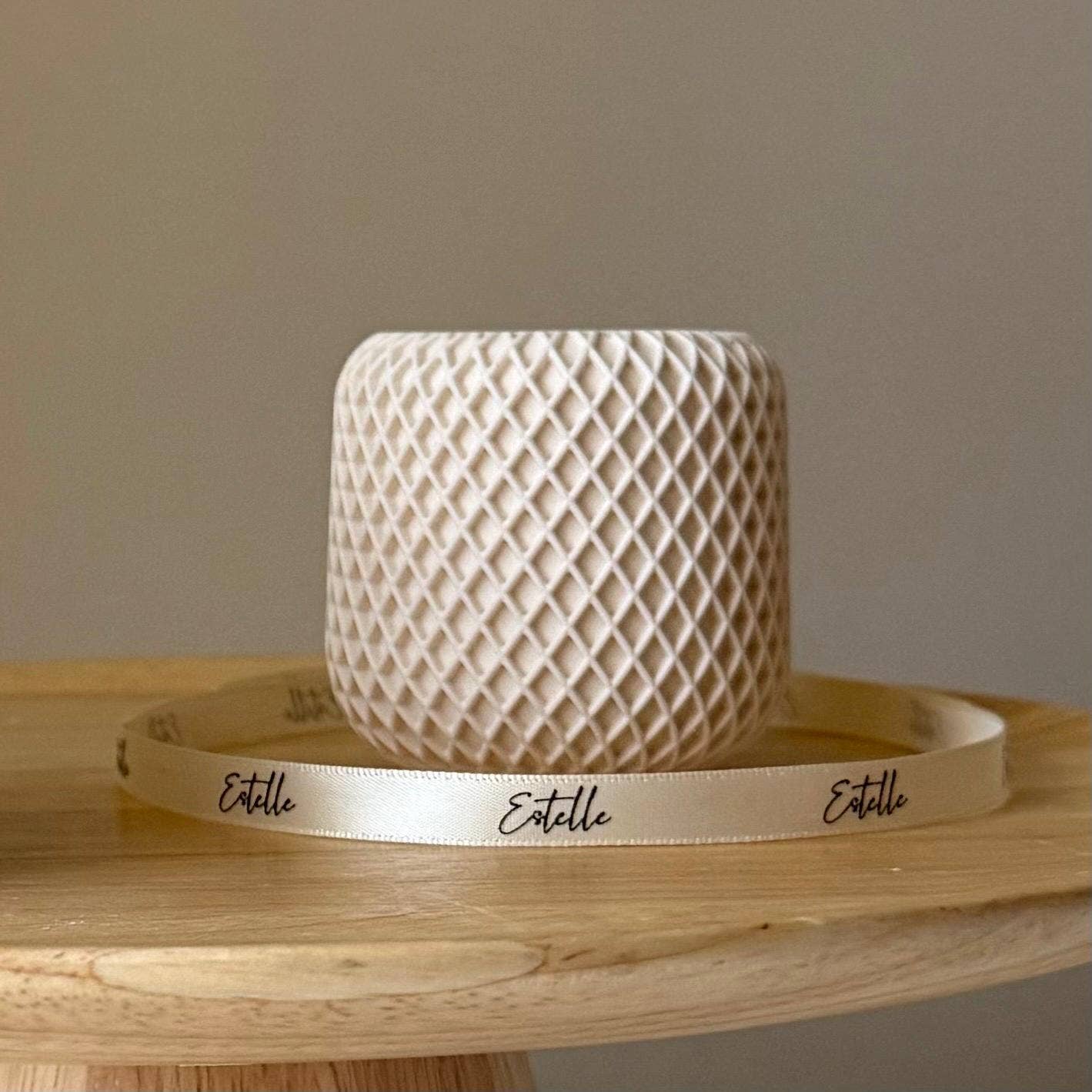 Handmade Soy Wax Candle | Jesmonite Vessel, Scented Container Candle