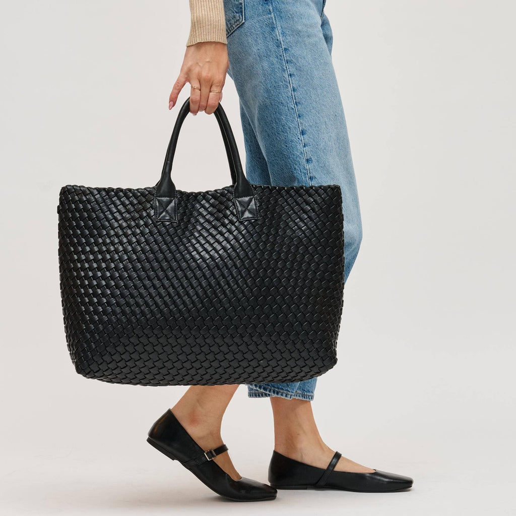 Ithaca Woven Vegan Leather Tote
