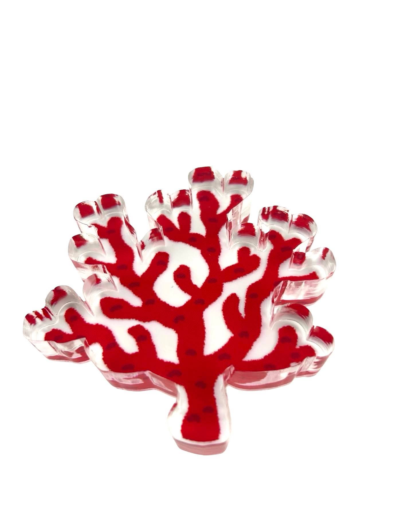 Acrylic Napkin Weight, Coral