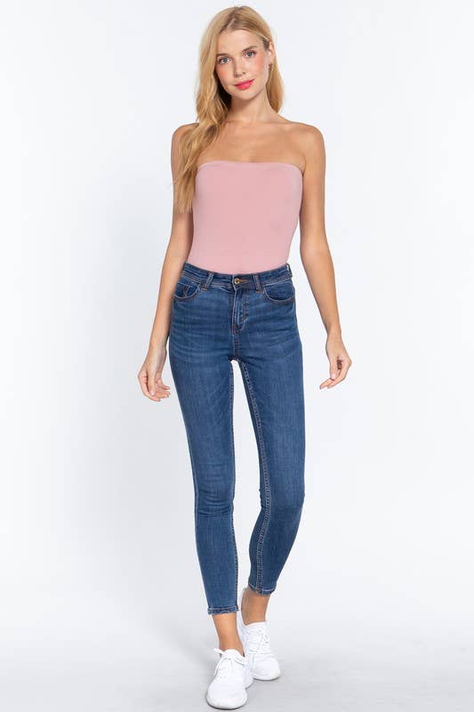Tube Cotton Spandex Jersey Bodysuit