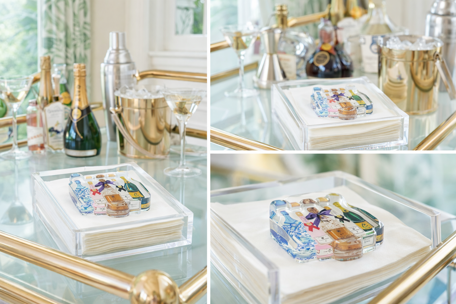 Acrylic Napkin Weight, Celebrate