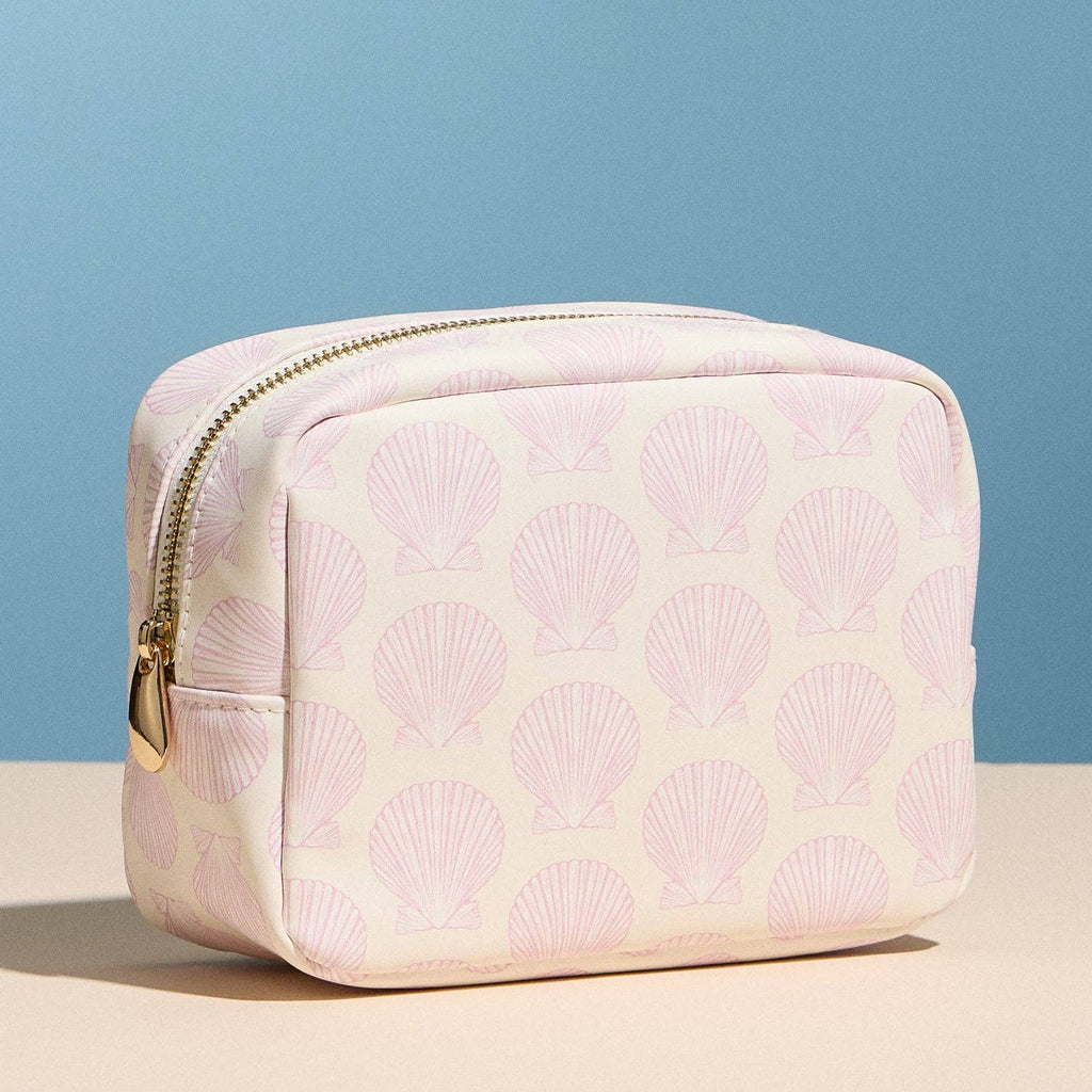 Pink Seashell Print | Cosmetic Pouch