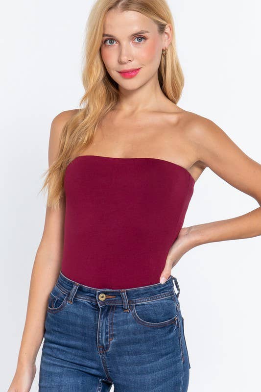 Tube Cotton Spandex Jersey Bodysuit