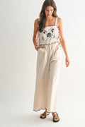 Embroidered Jumpsuit With Unique Scalloped
Edge