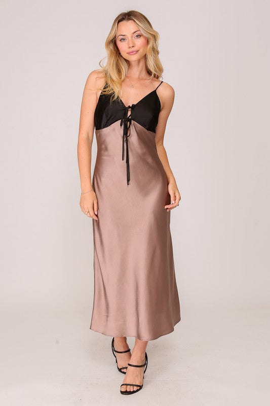 Two-toned Satin dress