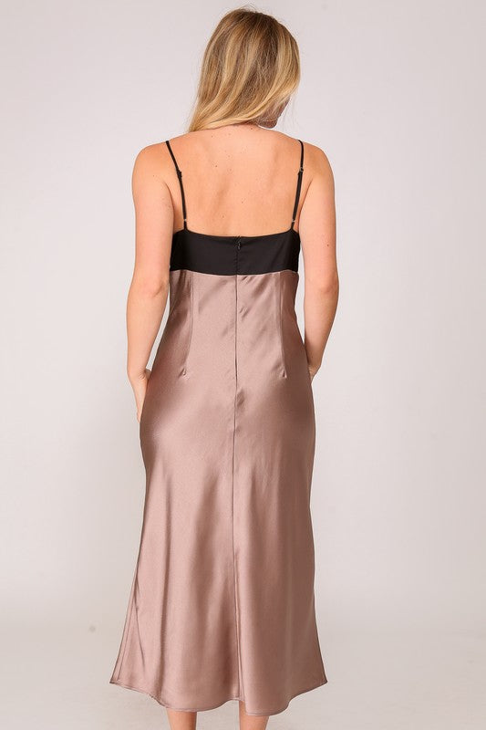 Two-toned Satin dress