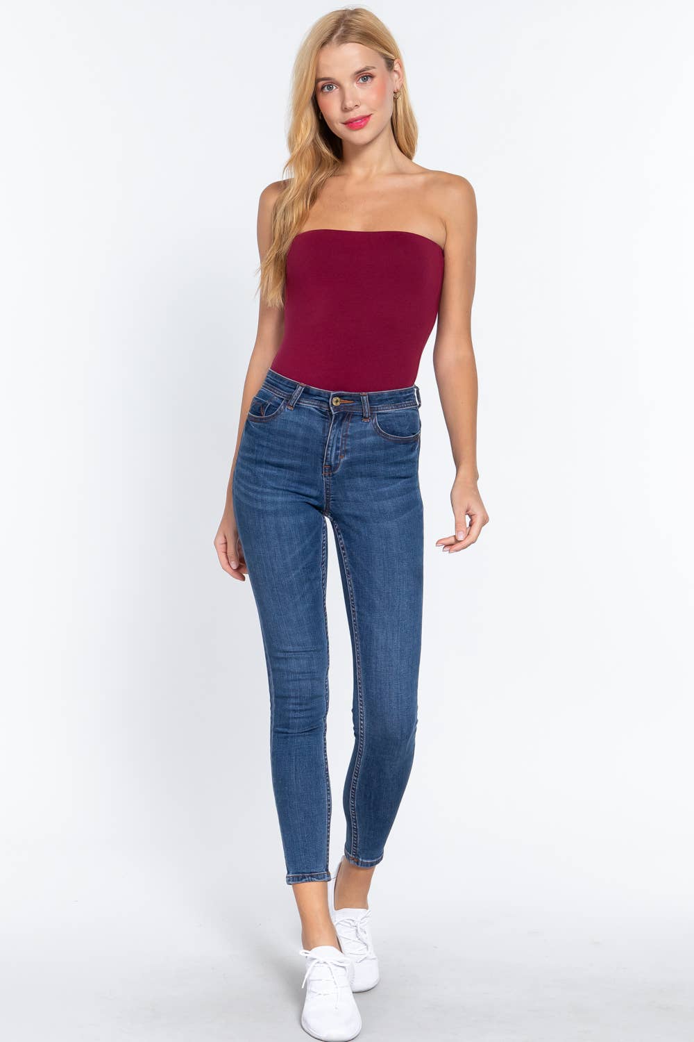 Tube Cotton Spandex Jersey Bodysuit