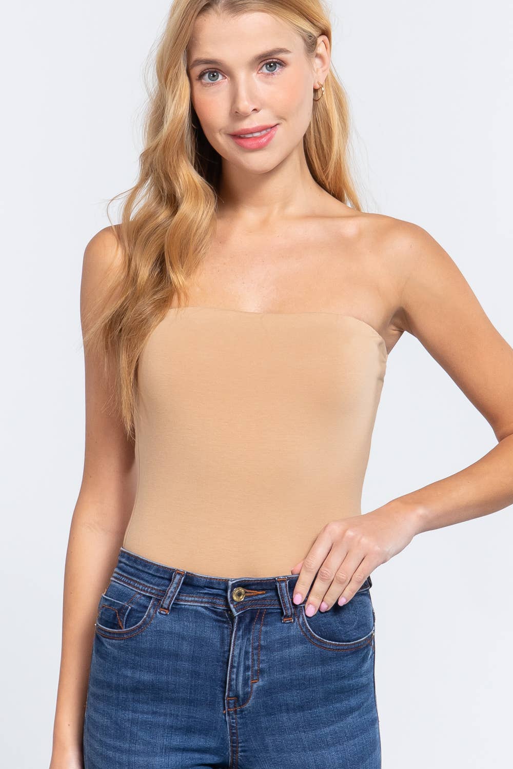 Tube Cotton Spandex Jersey Bodysuit