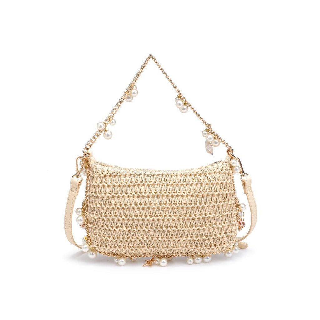 Steph Seasonal Seashell Straw Bag Evening Bag