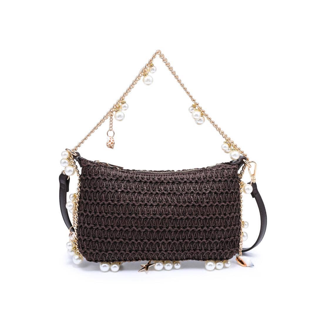 Steph Seasonal Seashell Straw Bag Evening Bag