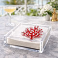 Acrylic Napkin Weight, Coral
