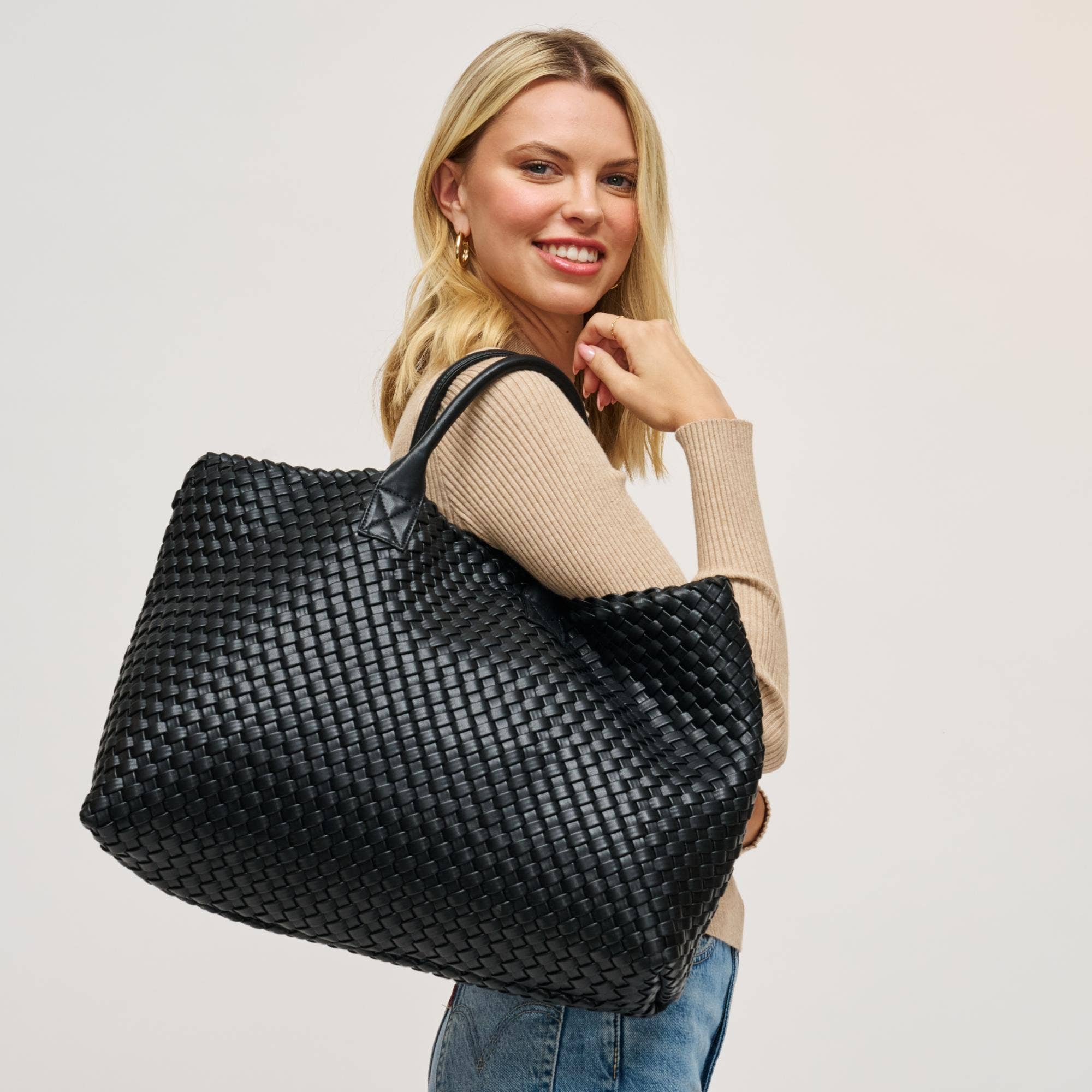 Ithaca Woven Vegan Leather Tote