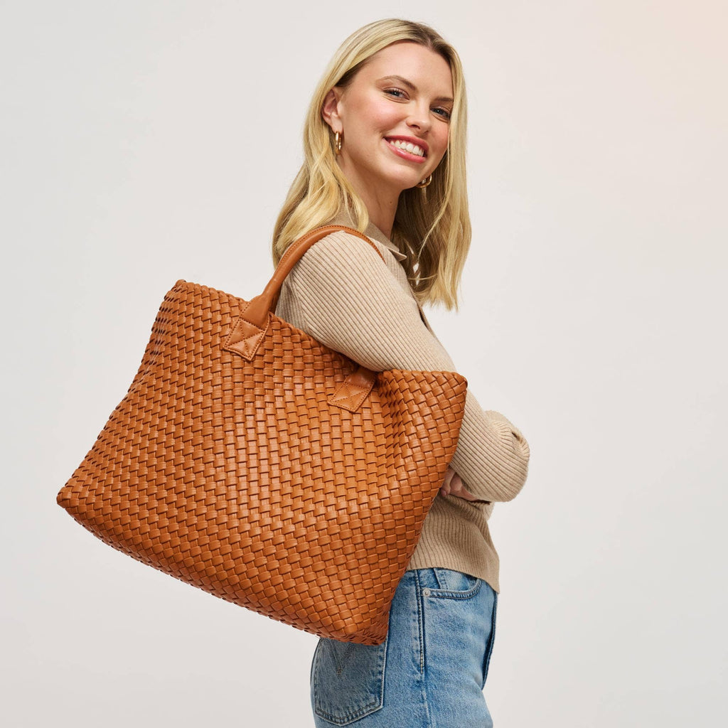 Ithaca Woven Vegan Leather Tote