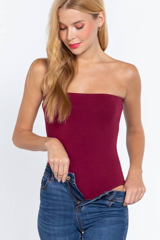 Tube Cotton Spandex Jersey Bodysuit