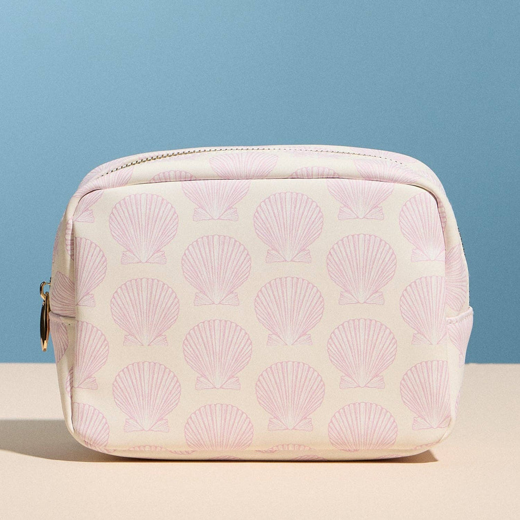 Pink Seashell Print | Cosmetic Pouch