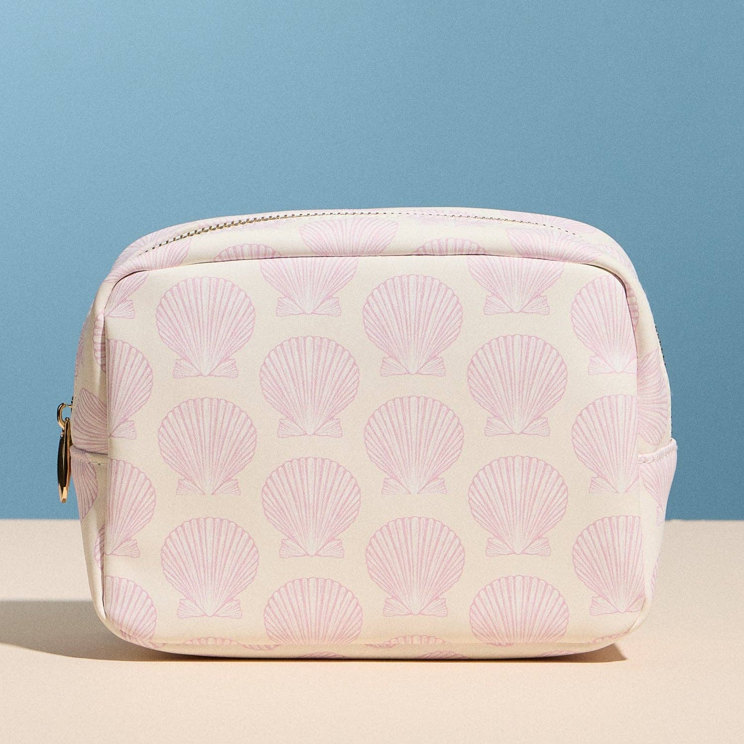 Pink Seashell Print | Cosmetic Pouch