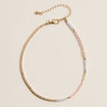 Pearl and Gold | Beaded Anklet