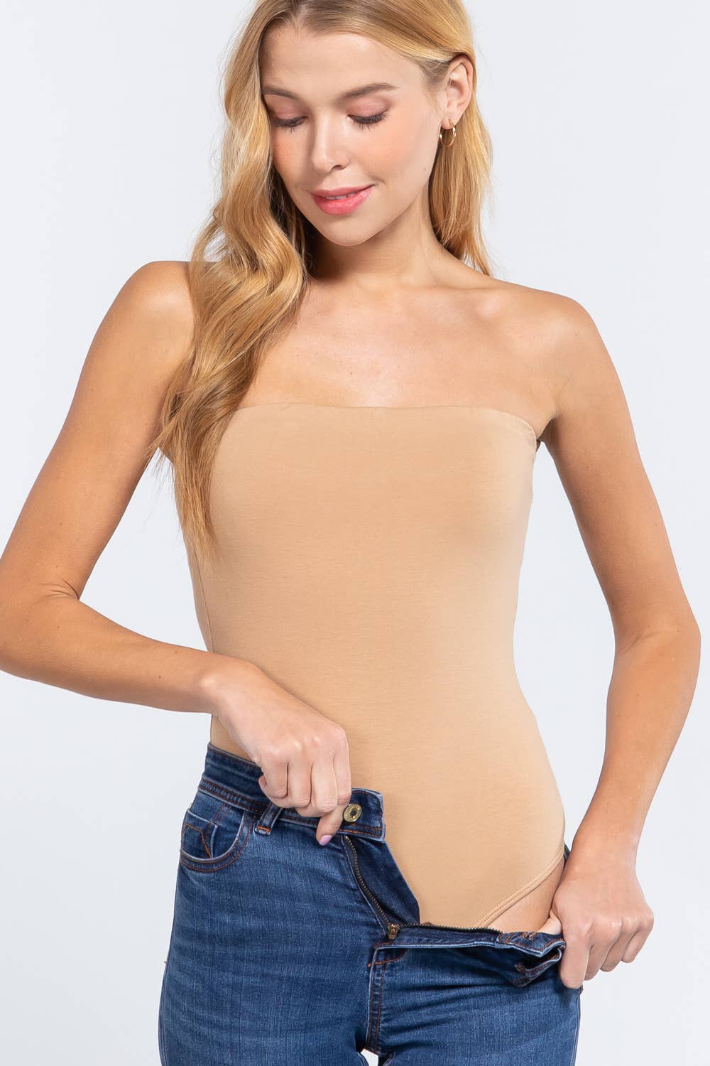 Tube Cotton Spandex Jersey Bodysuit
