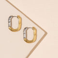 Two-Tone Classic 18K Gold Plated Stainless | Earrings
