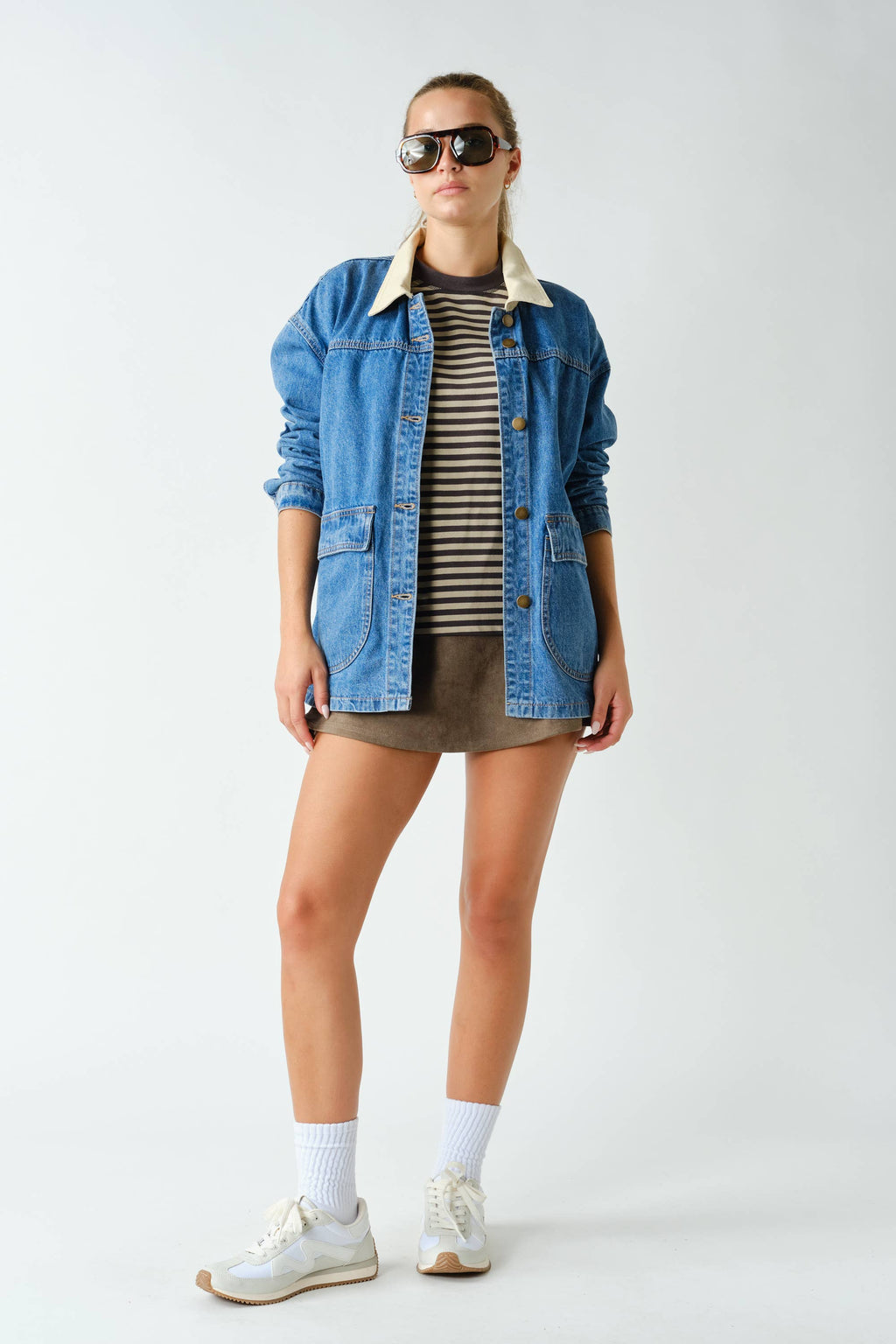 Beverly Contrast Collar Denim Jacket